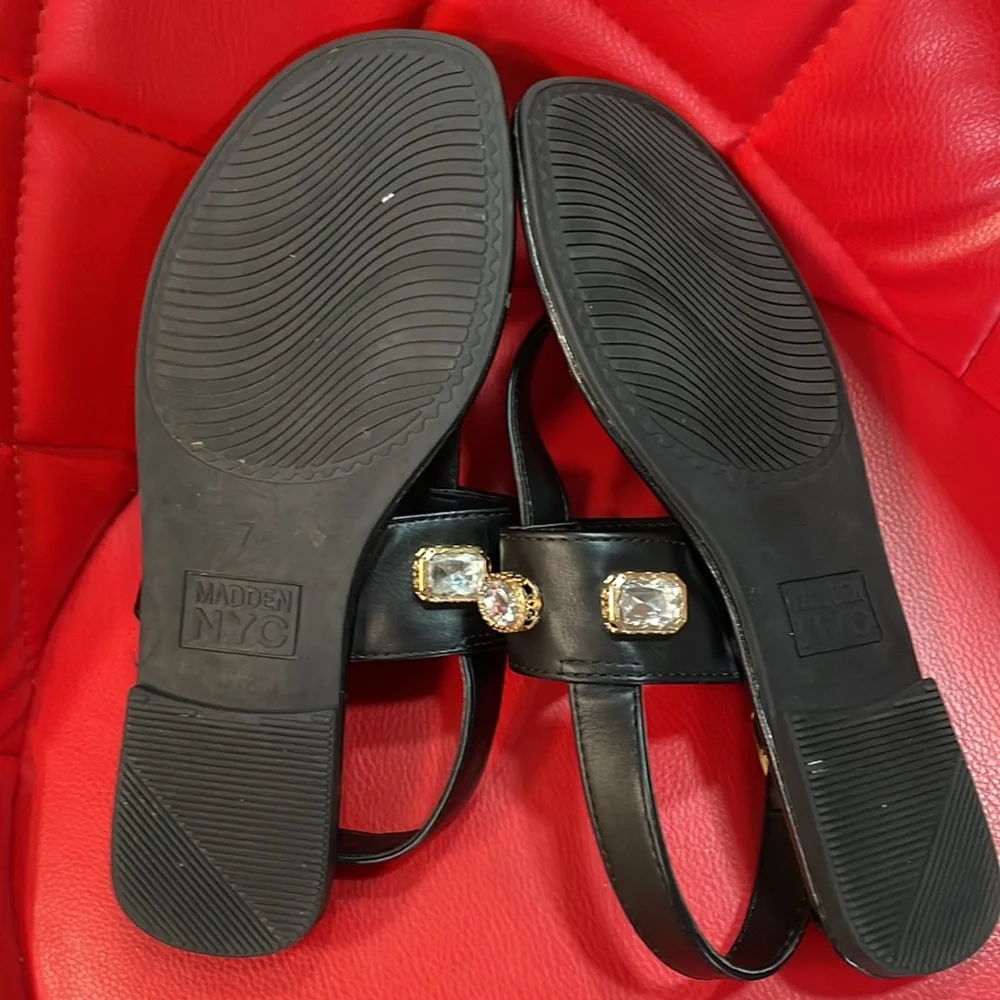 Steve Madden Chunky Rhinestone and studded Sandals size 7 - Picture 9 of 11